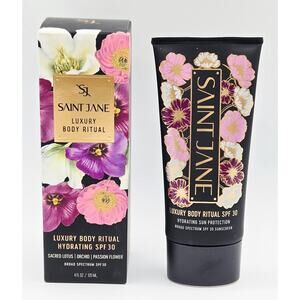 Saint Jane Luxury Body Ritual SPF 30- 4oz Hydrating Lotus Orchid Passion Flower